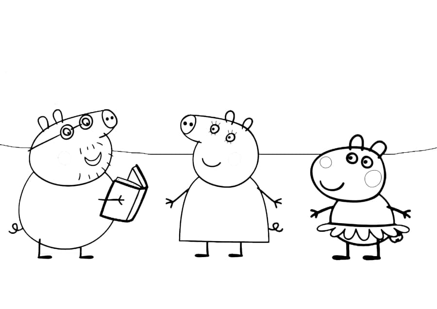 Peppa Pig has a very large stature, compared to her younger brother George !